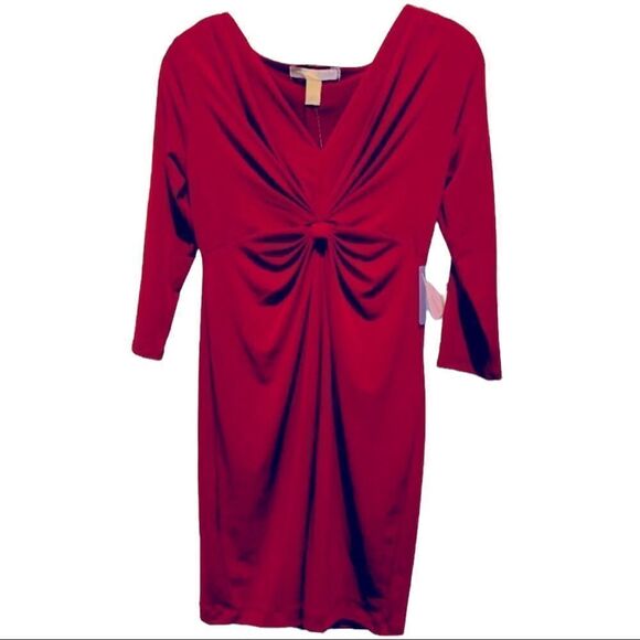 Forever 21 V-Neck MINI Stretch Dress Burgundy Wine Women’s Small (S) NWT - Picture 1 of 11